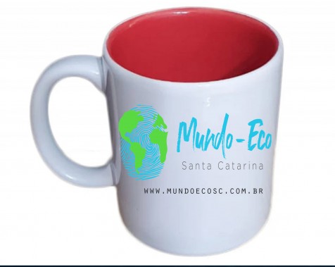 Combo Mundo Eco SC caneca e camiseta  de algodão.